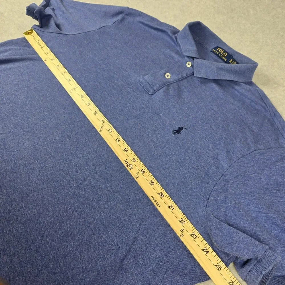 Polo Ralph Lauren Men's Polo Shirt XL Blue Heather Pony Logo Preppy Golf Men